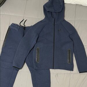 Nike Tech Dark Blue Hoodie Tracksuit